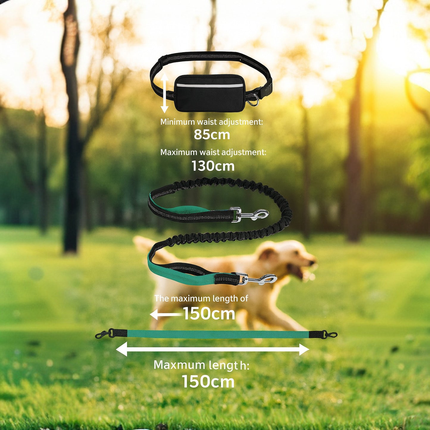 Bleue Hands-Free Leash